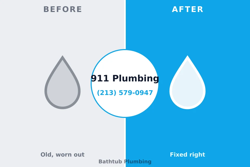 Before and after: plumbing repair Laurel, NY